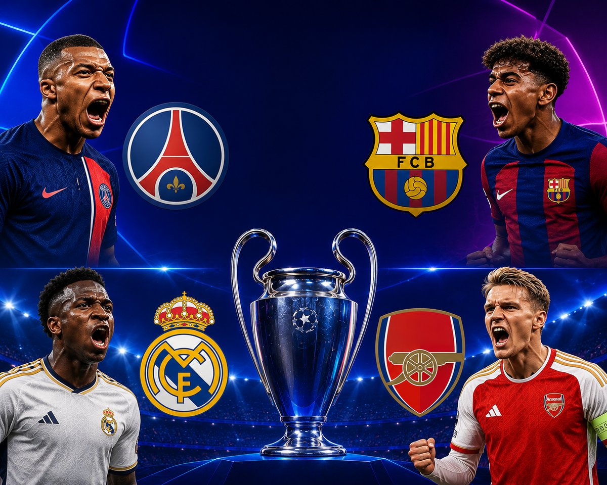 Champions League Draw Delivers PSG-Barcelona Blockbuster and Real Madrid-Arsenal Clash